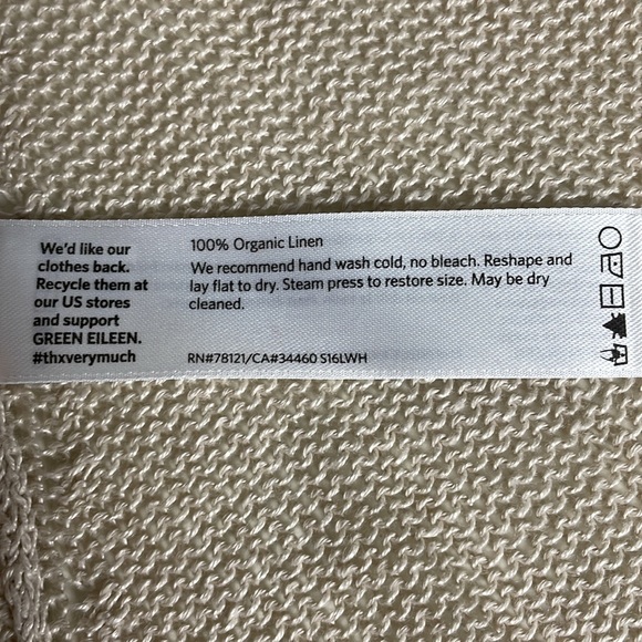 Eileen Fisher Cream-tan Linen Sweater Vest- Large - Picture 5 of 7